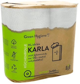 Green Hygiene Küchenrollen 3-lagig, 100 Blatt, Recyclingpapier & hochweiß, nachhaltig produziert | ready4care.de